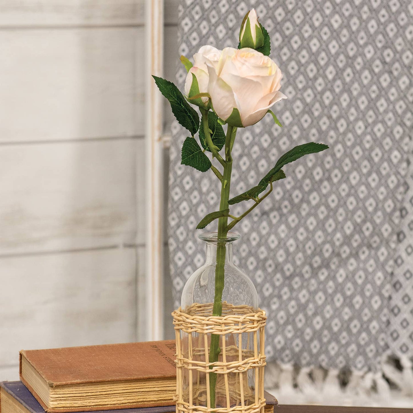 Blooming Blush Roses Pick - 17"