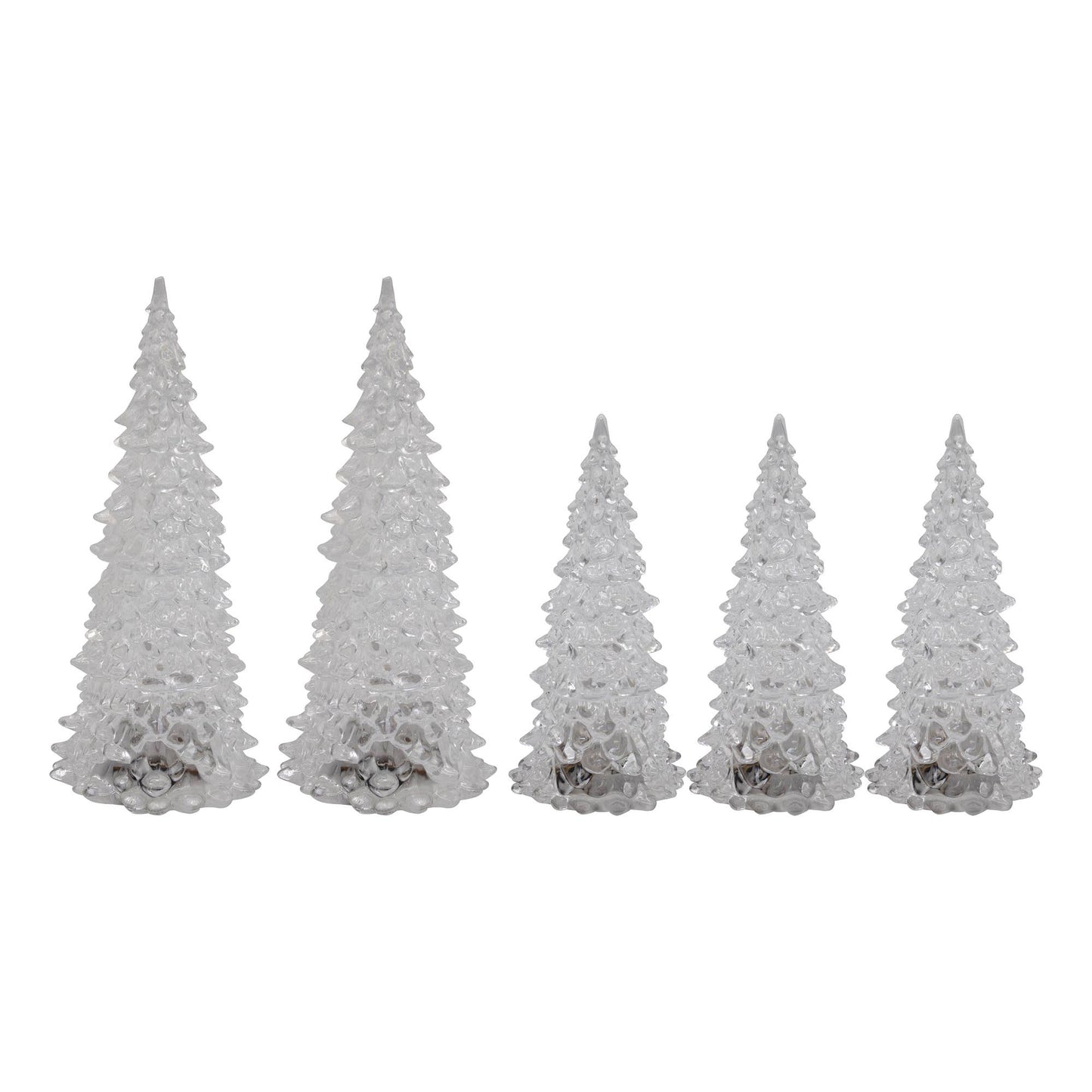 Battery Operated Crystal Trees - Set of 5