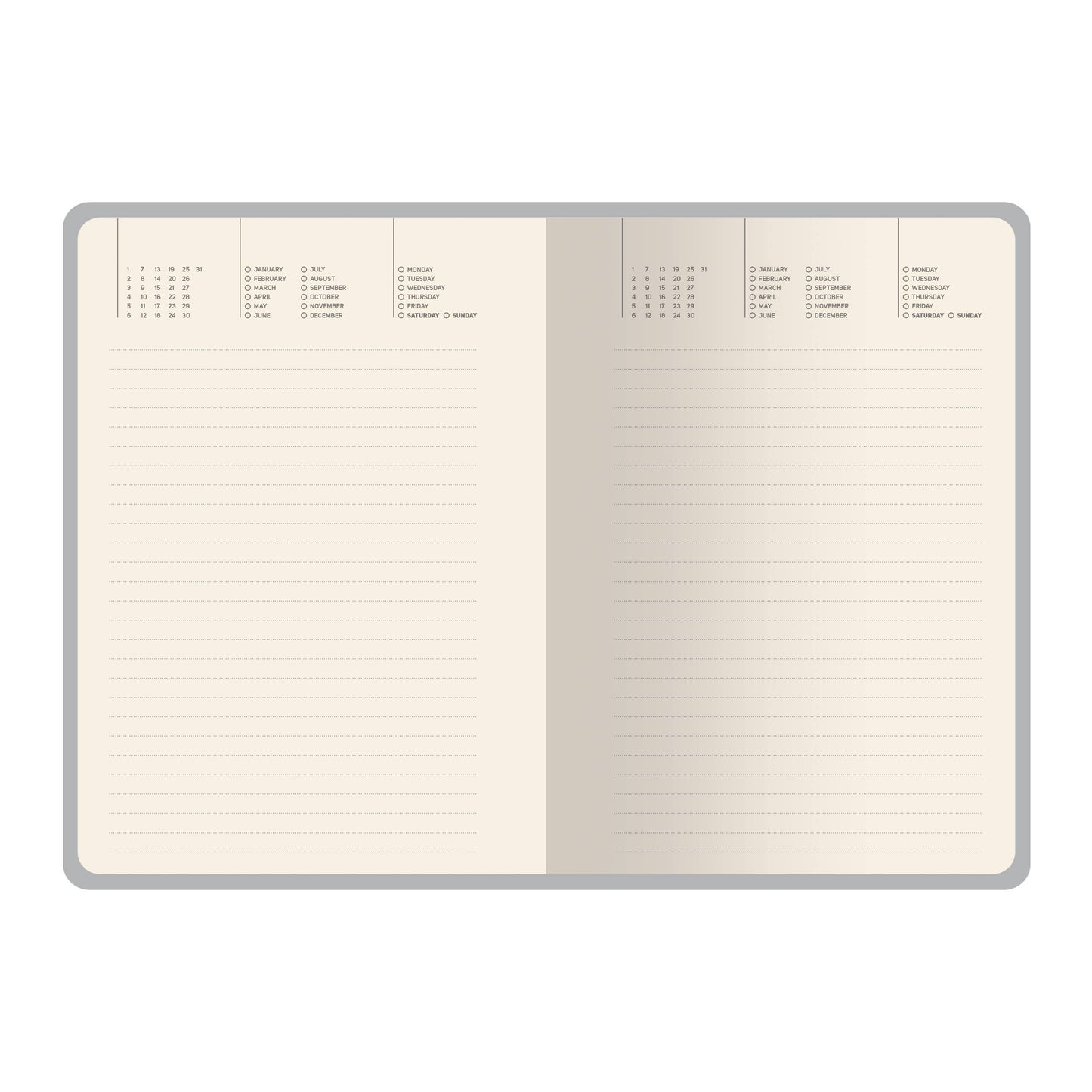 A6 Vegan Leather Daily Planner Planner - Greens and Flowers