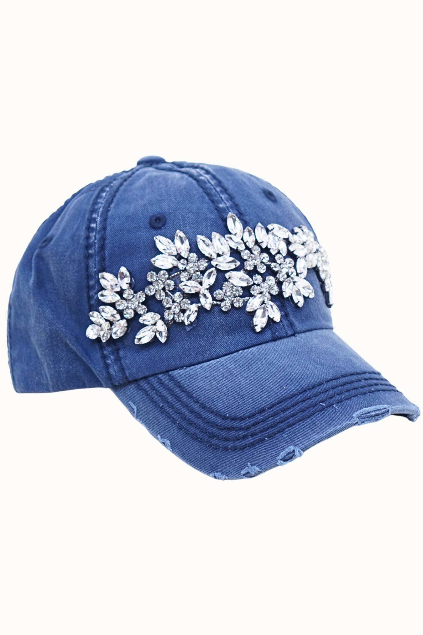 Sunflower Bejeweled Glitz Dad Cap, Adjustable