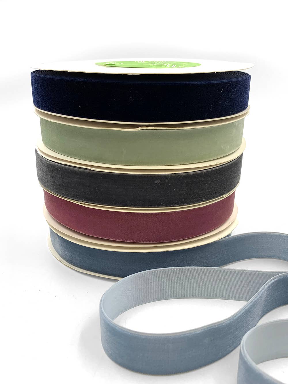 3/4" Navy Blue Classic Woven Velvet Ribbon