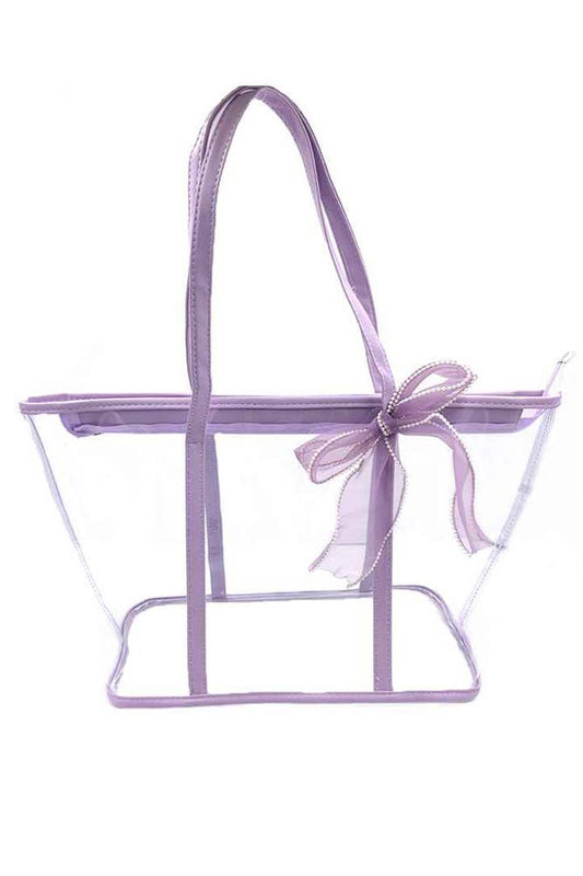 Clear Bow Tote Bag