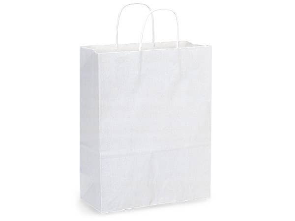 White Kraft Paper Shopping Bags