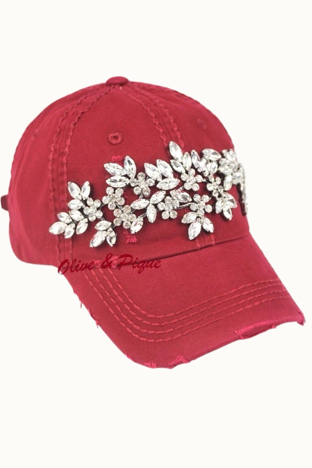 Sunflower Bejeweled Glitz Dad Cap, Adjustable