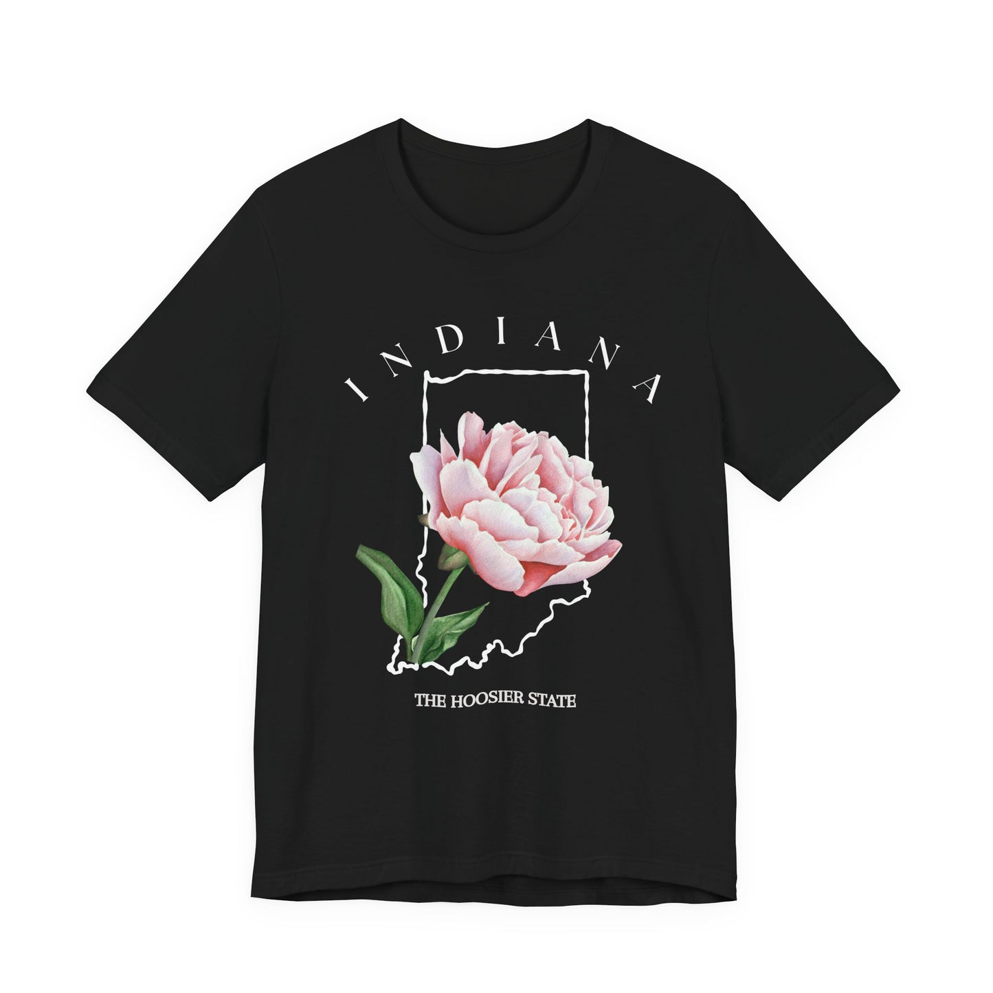 Pink Peony Floral Tee — Minimal Botanical T-Shirt
