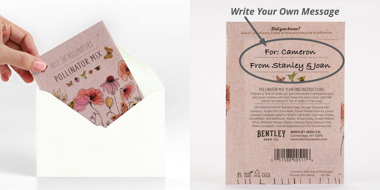 40 Piece Pollinator Flower Card Seed Packet Wreath