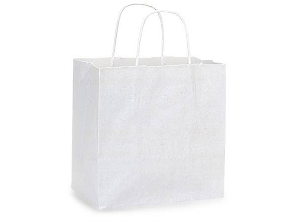 White Kraft Paper Shopping Bags