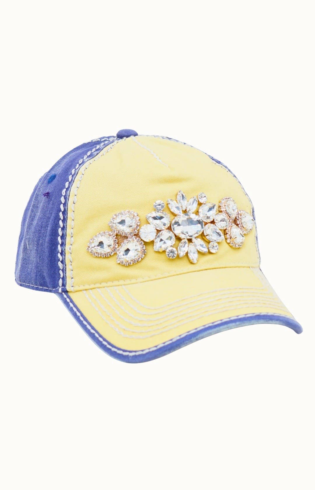 Bejeweled Bling Glitz Two-Toned Cap, Adjustable