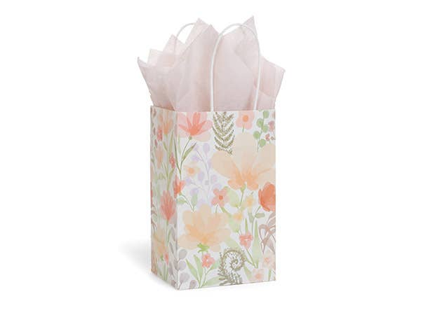 Garden Delight Floral Paper Retail Gift Bags
