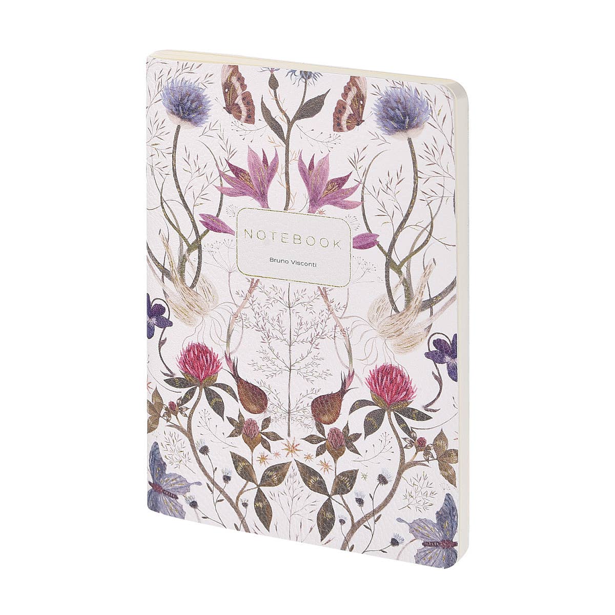Vegan Leather A5 Notebook - Symmetrical Flora