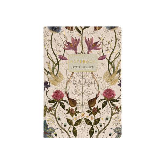 Vegan Leather A6 Passport Notebook - Symmetrical Flora