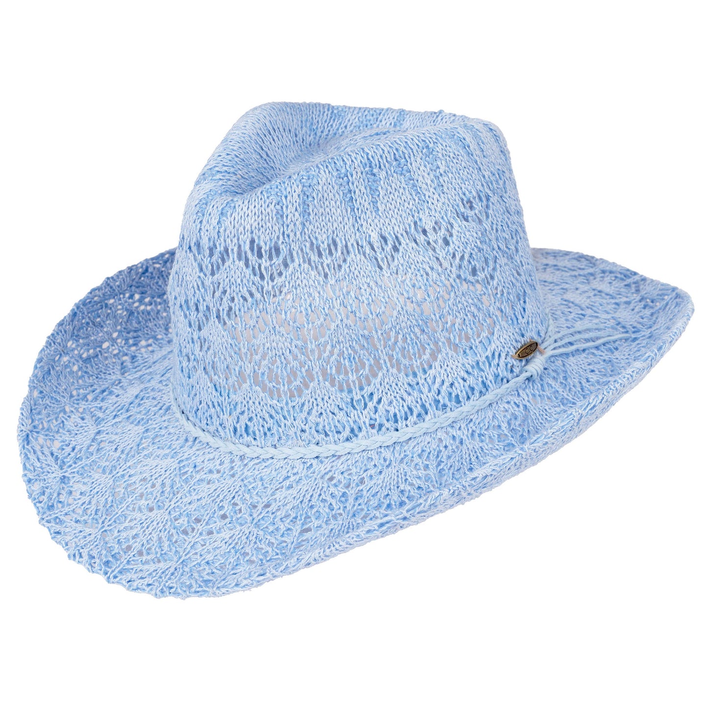 C.C Horseshoe Lace Knitting Cowboy Hat