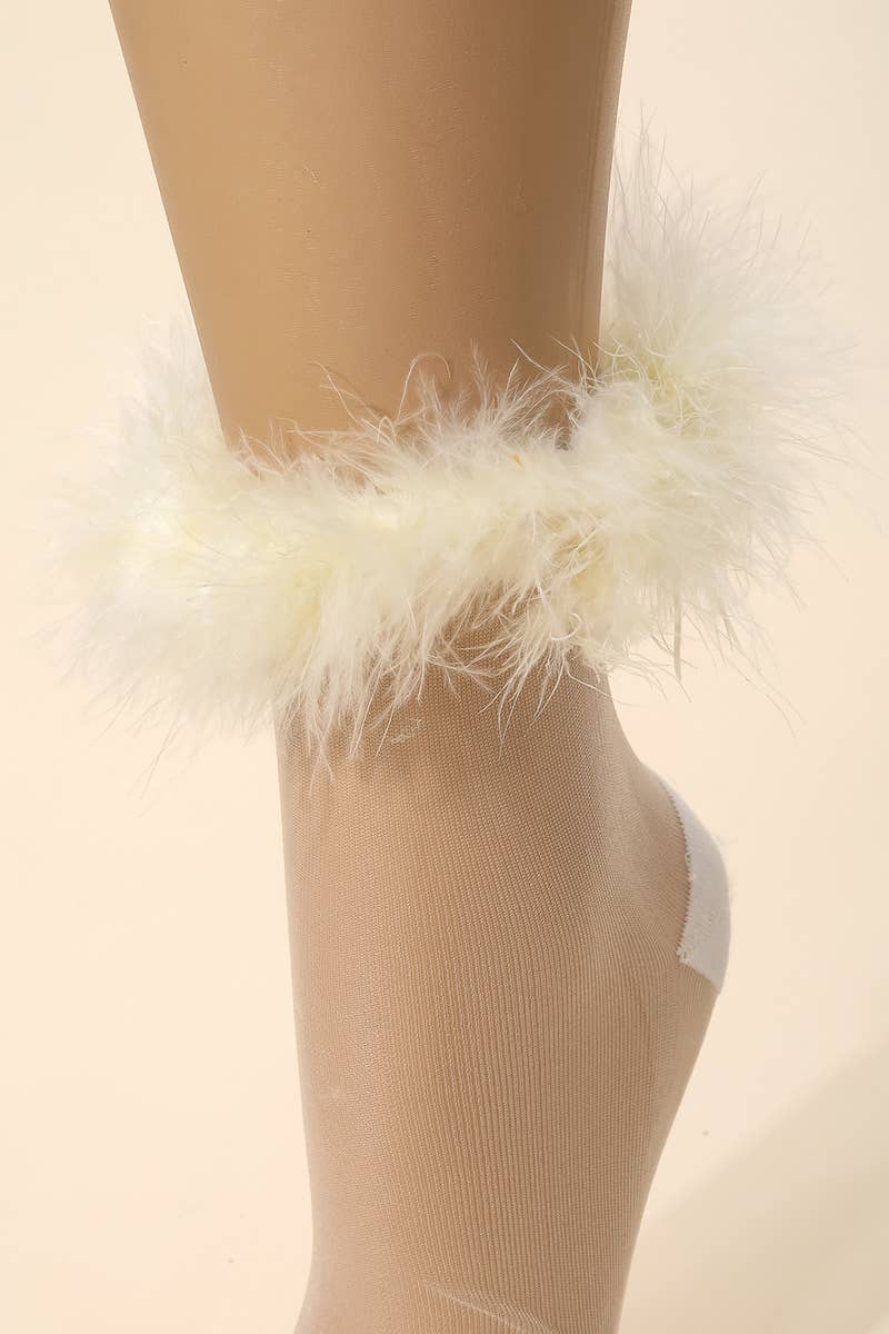 Sheer Pom Fashion Socks