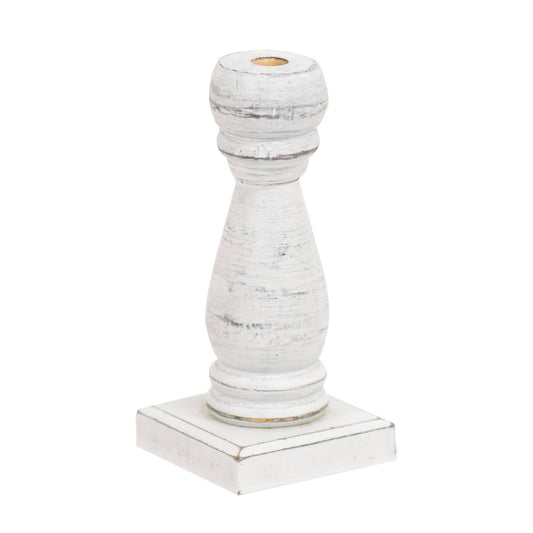 Medium White Spindle Flower Holder