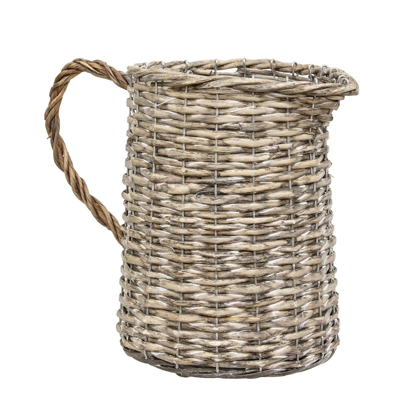 Gray Willow Water Pitcher Planter Basket, Large