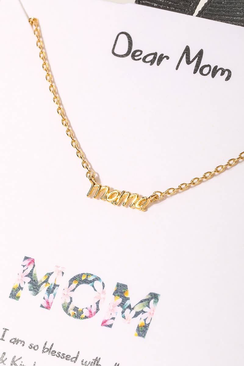 Dainty Mama Pendant Necklace