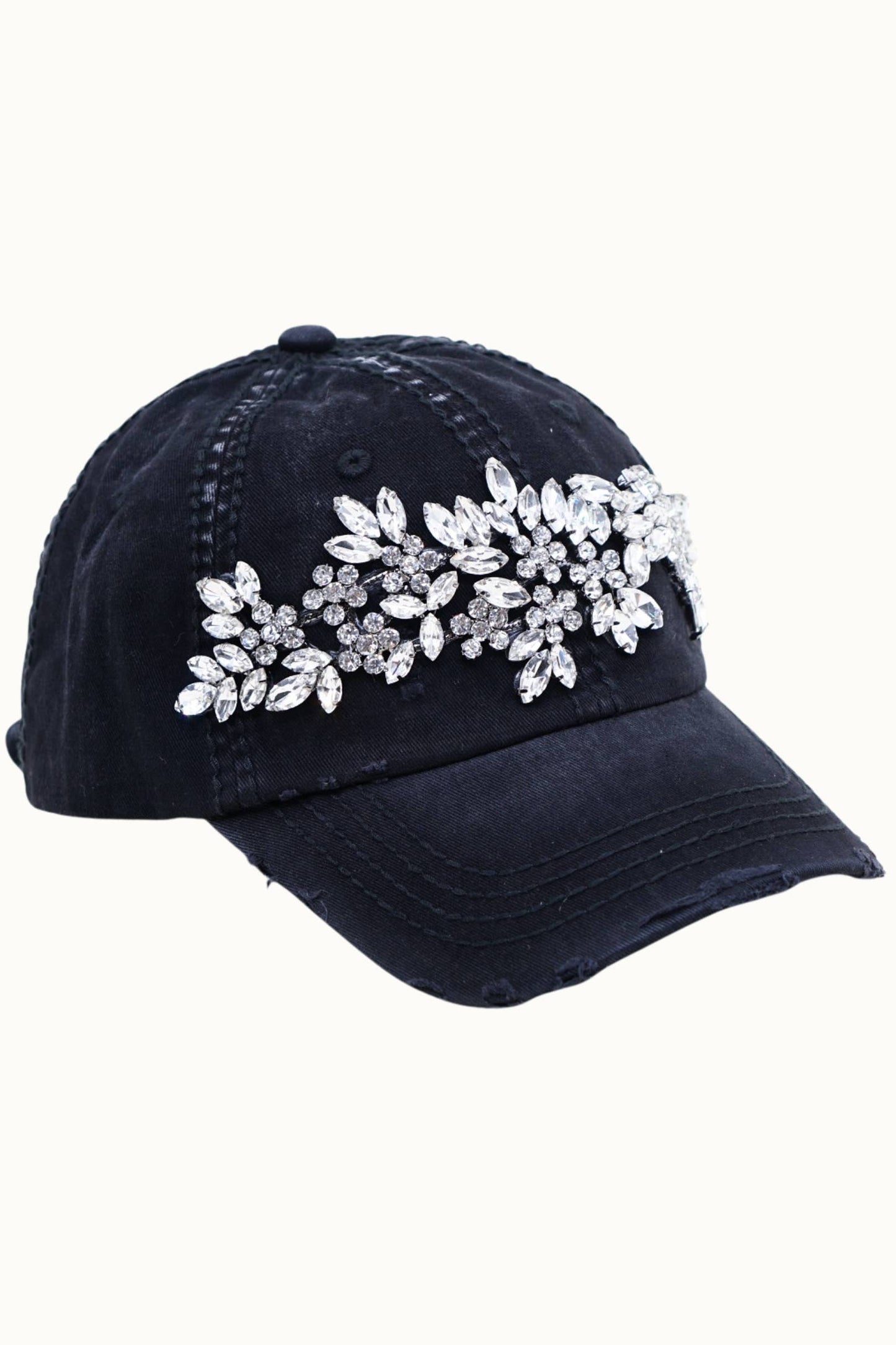 Sunflower Bejeweled Glitz Dad Cap, Adjustable