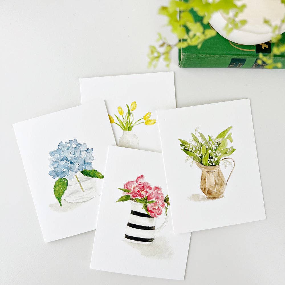 Flower notecards set