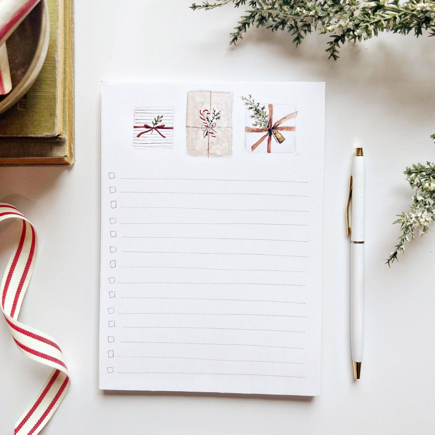 Christmas checklist notepad