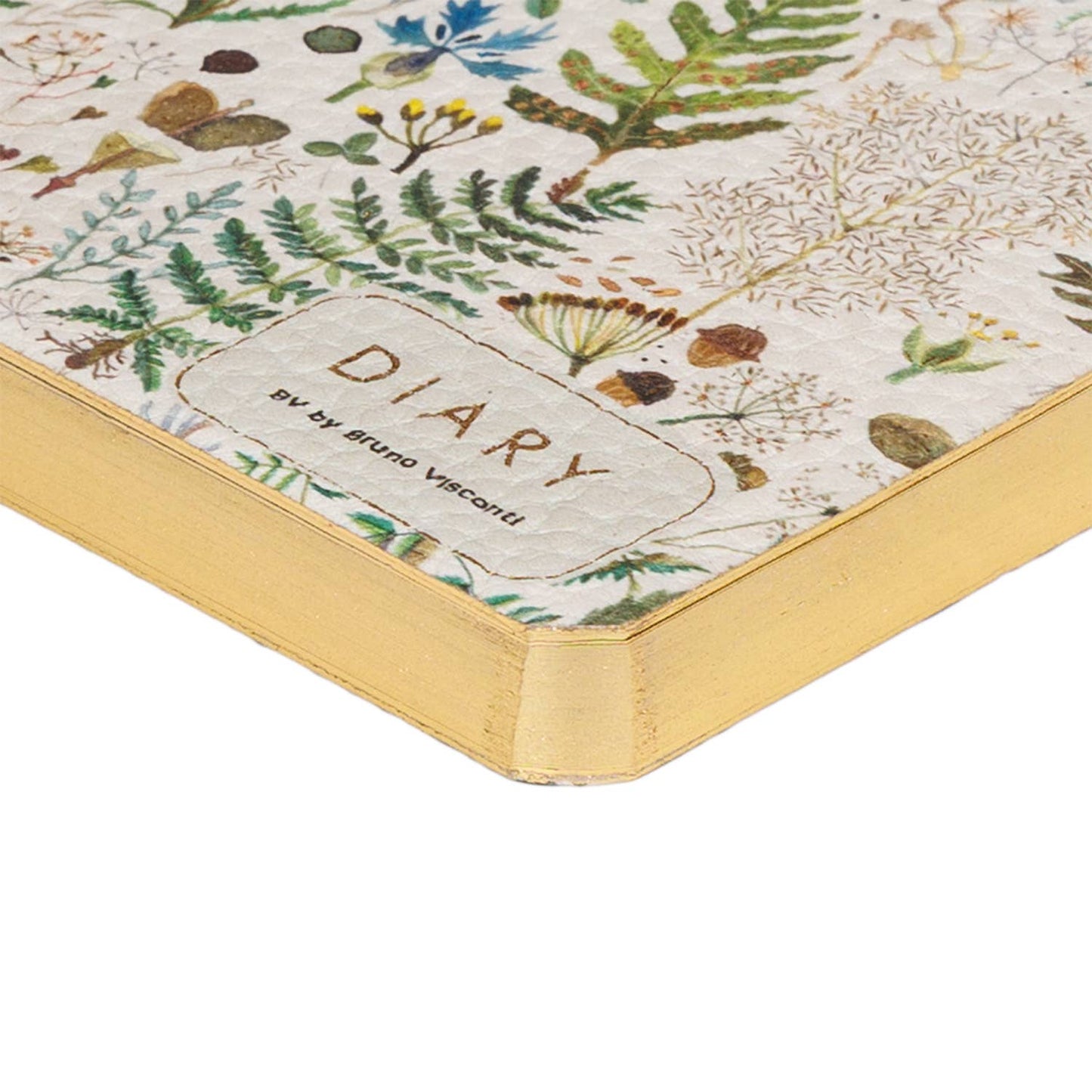 Horizontal Vegan Leather Weekly Planner - Greens and Flowers