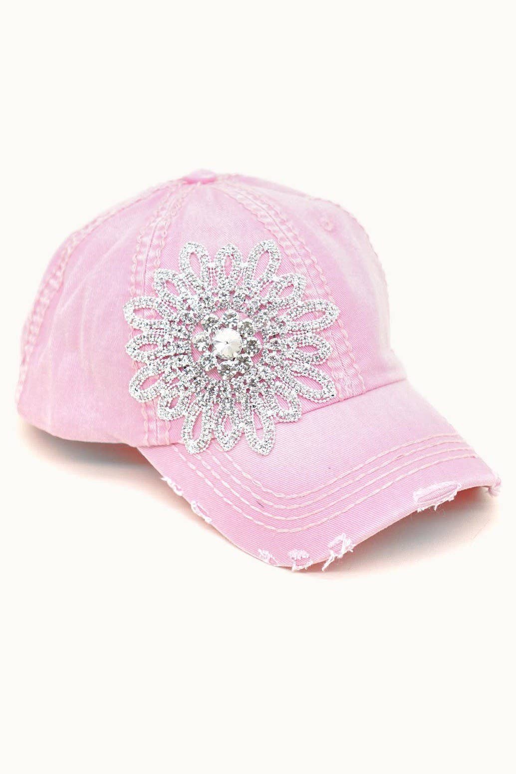 Sunflower Bejeweled Glitz Cap, Adjustable