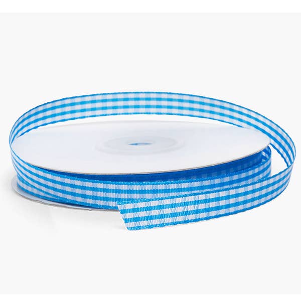 Gingham Print Fabric Ribbon