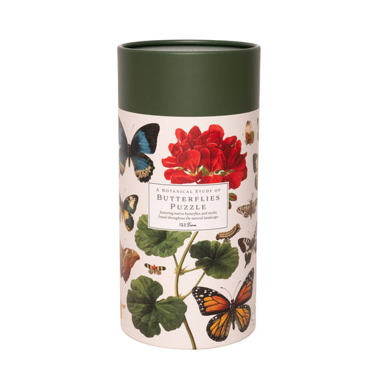Butterflies Puzzle – 500 Pc Tube with Vintage Illustrations
