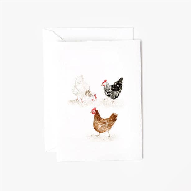 Chickens mini notecard