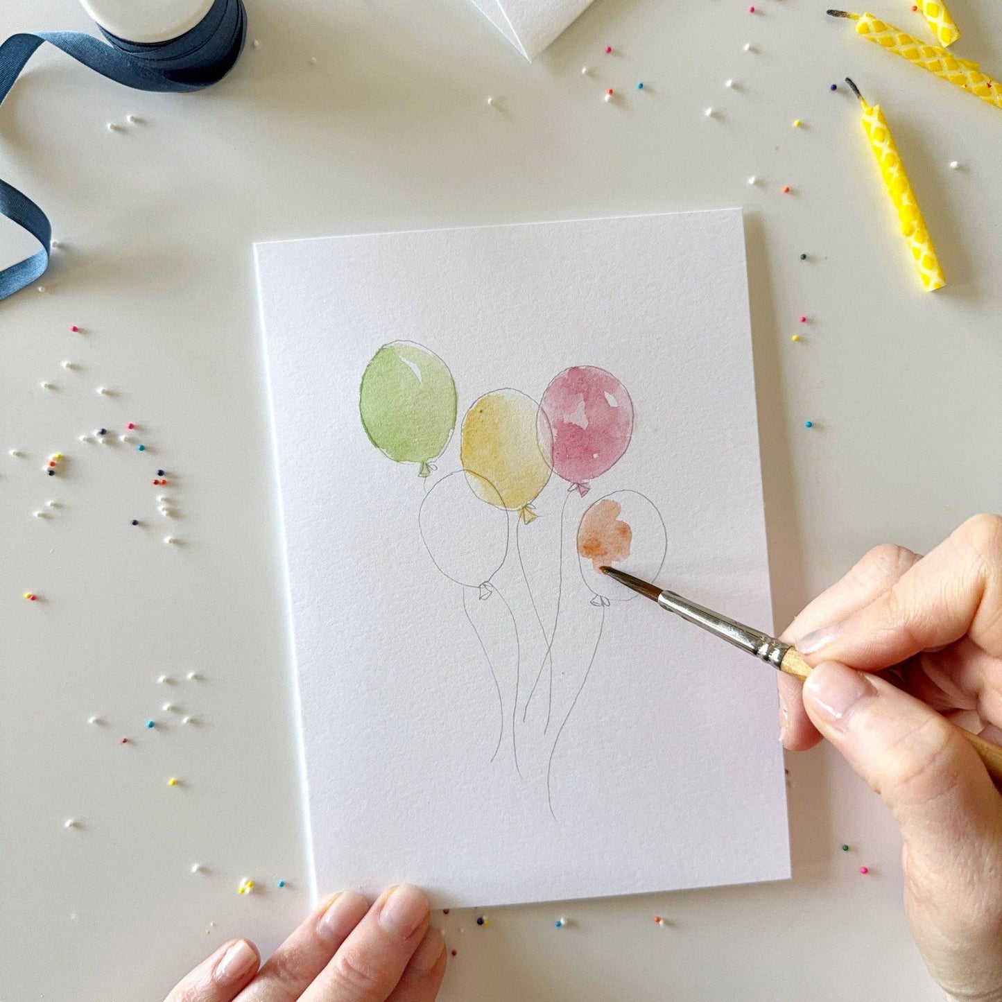 Celebrate paintable notecards
