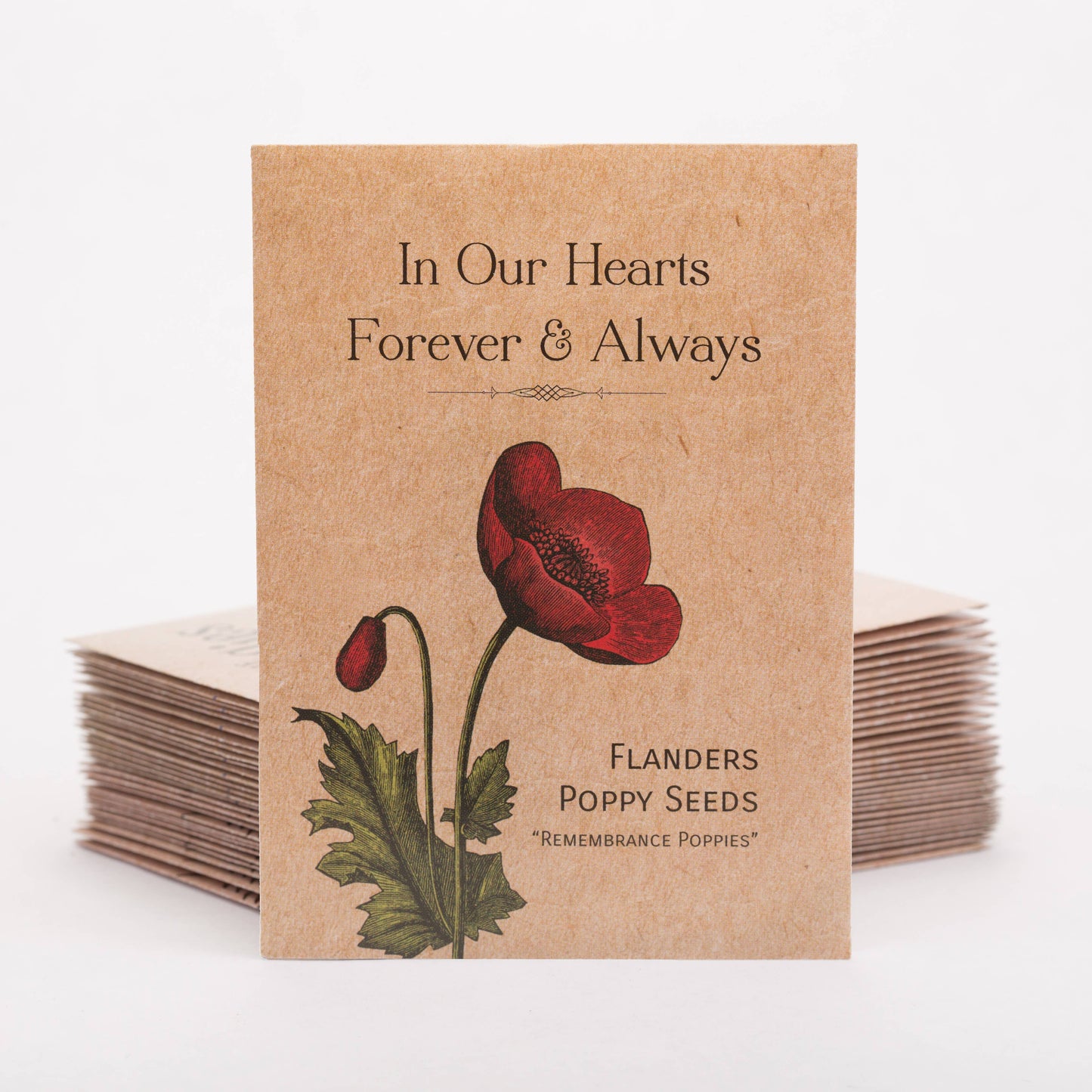 In Our Hearts Remembrance Memorial - Flanders Poppy