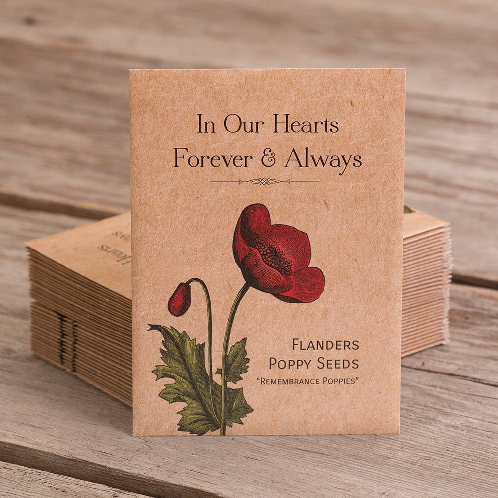 In Our Hearts Remembrance Memorial - Flanders Poppy