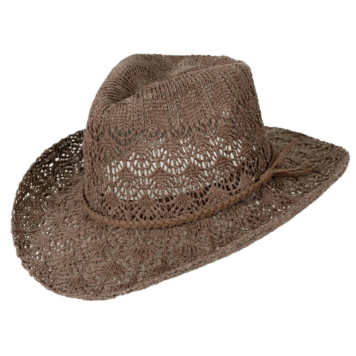 C.C Horseshoe Lace Knitting Cowboy Hat