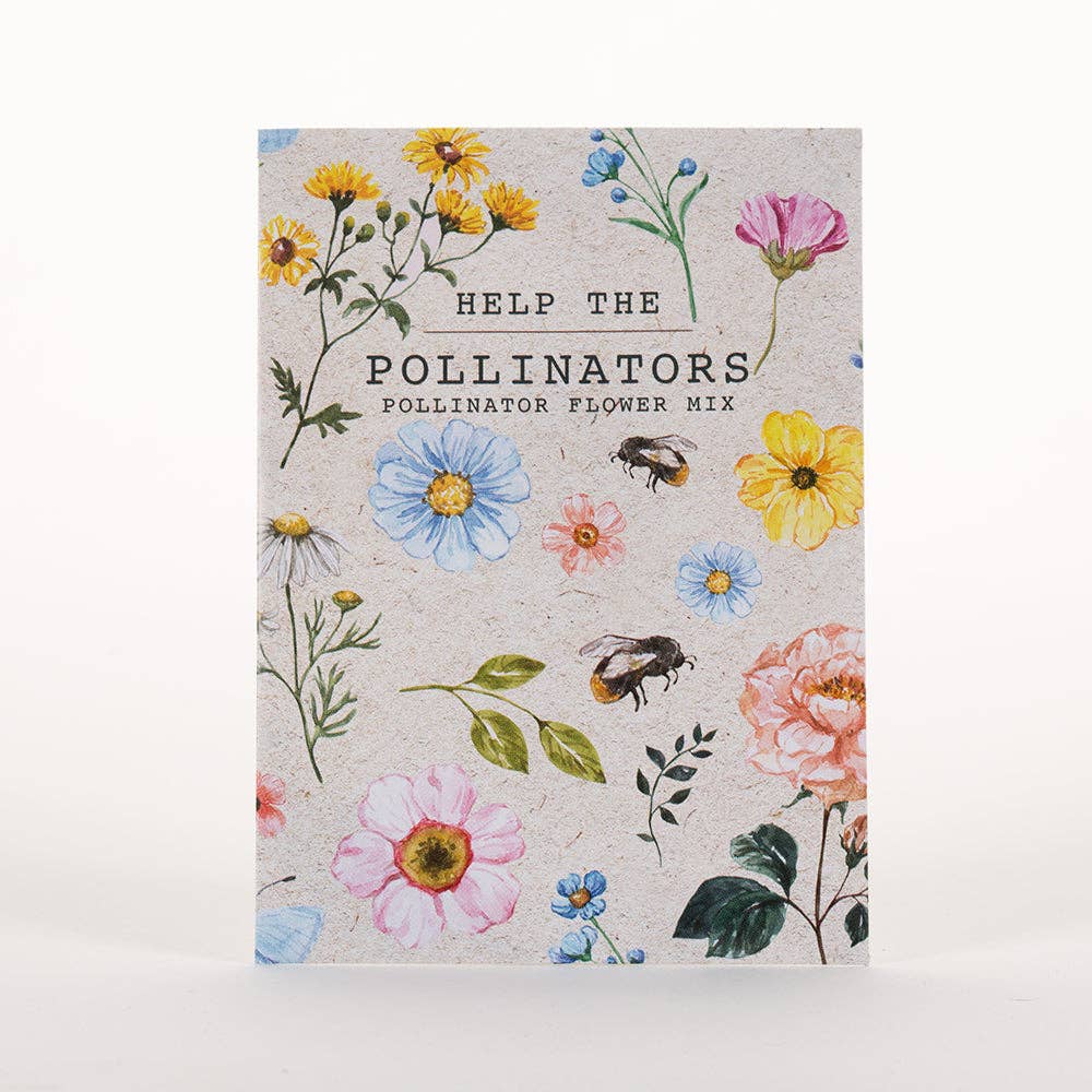 Help Pollinators Kraft Bee - Pollinator Wildflower Seed Packets