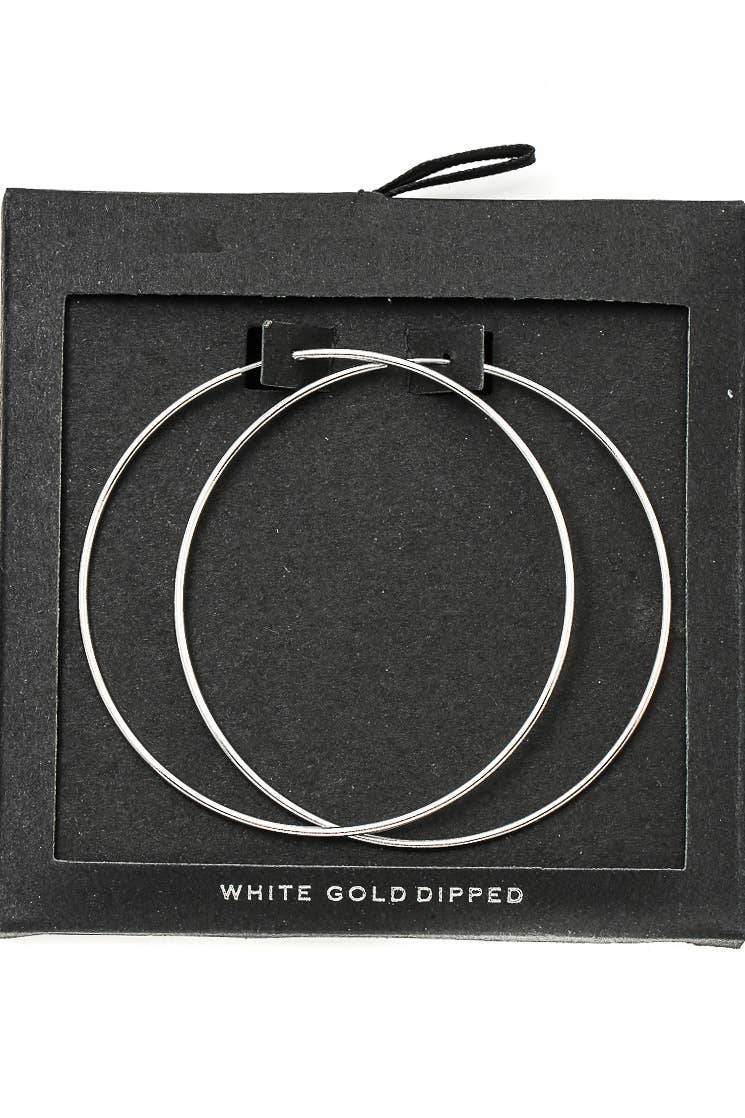 Secret Box Secret Box Skinny 60Mm Hoop Earrings