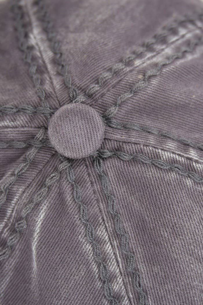 Floral Bejeweled Bling Glitz Cap, Adjustable