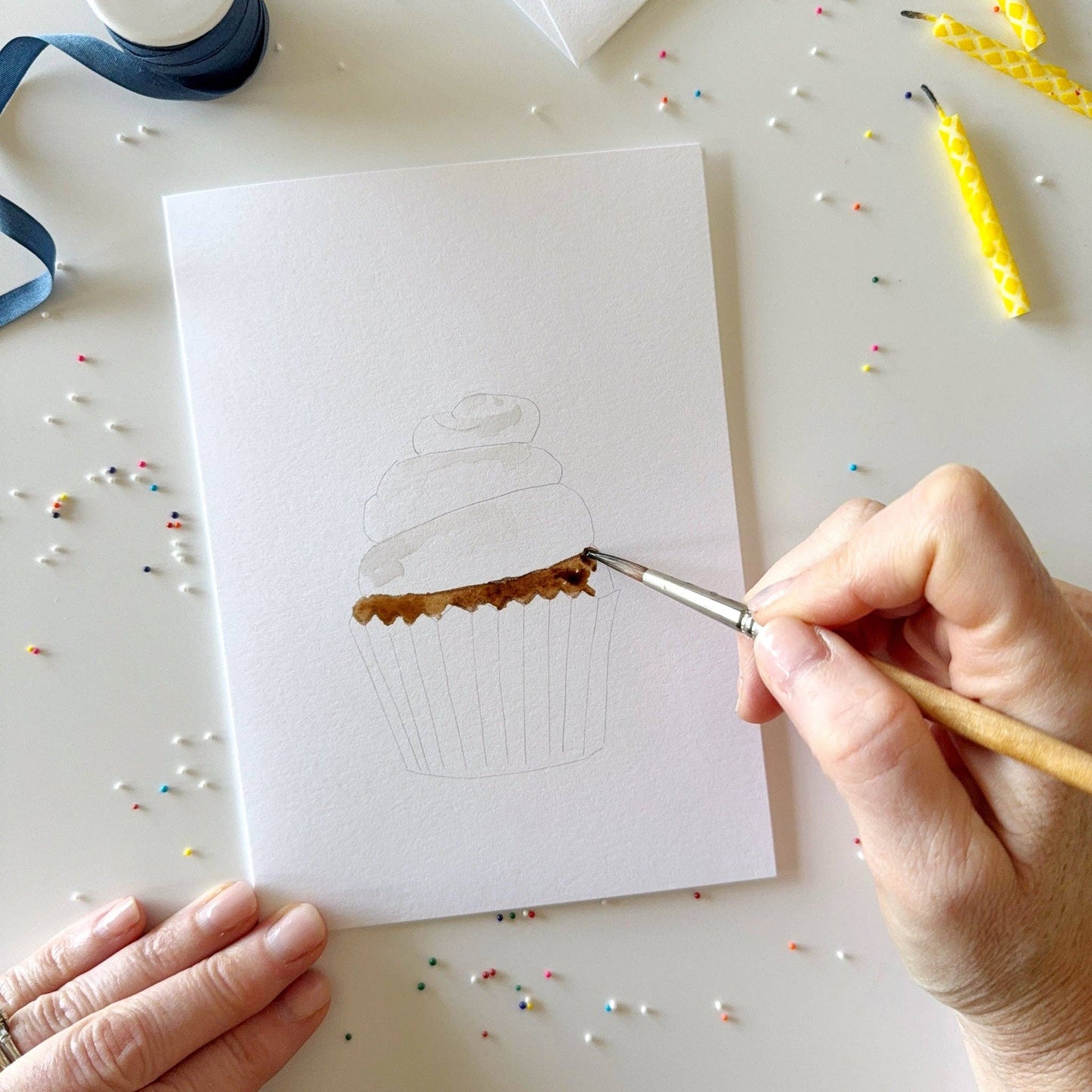 Celebrate paintable notecards