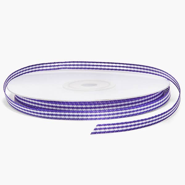 Gingham Print Fabric Ribbon