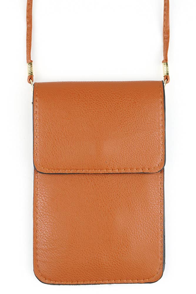 Solid Cellphone Crossbody With Clear Window