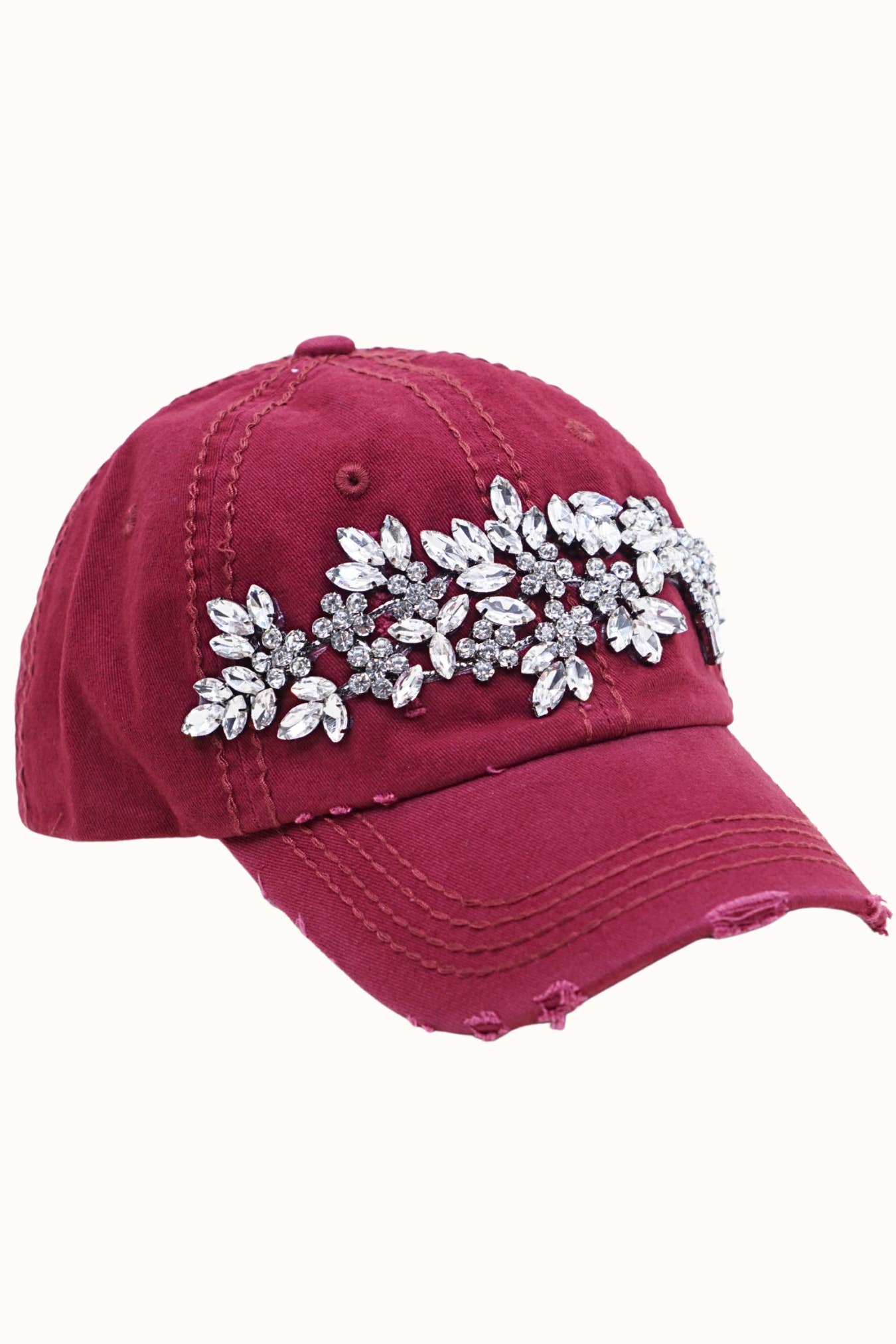 Sunflower Bejeweled Glitz Dad Cap, Adjustable