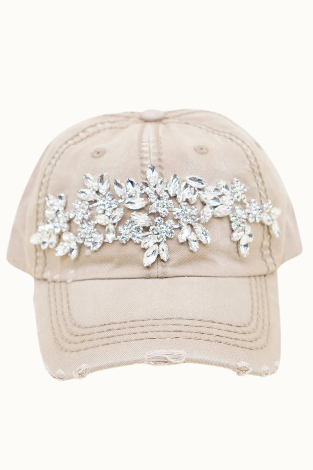 Sunflower Bejeweled Glitz Dad Cap, Adjustable