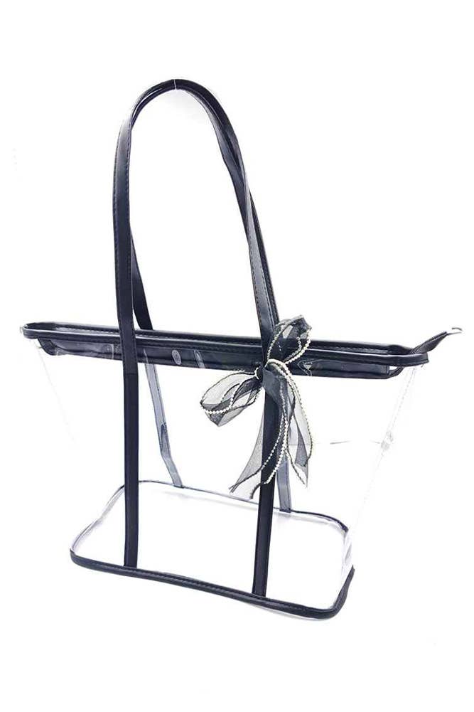 Clear Bow Tote Bag