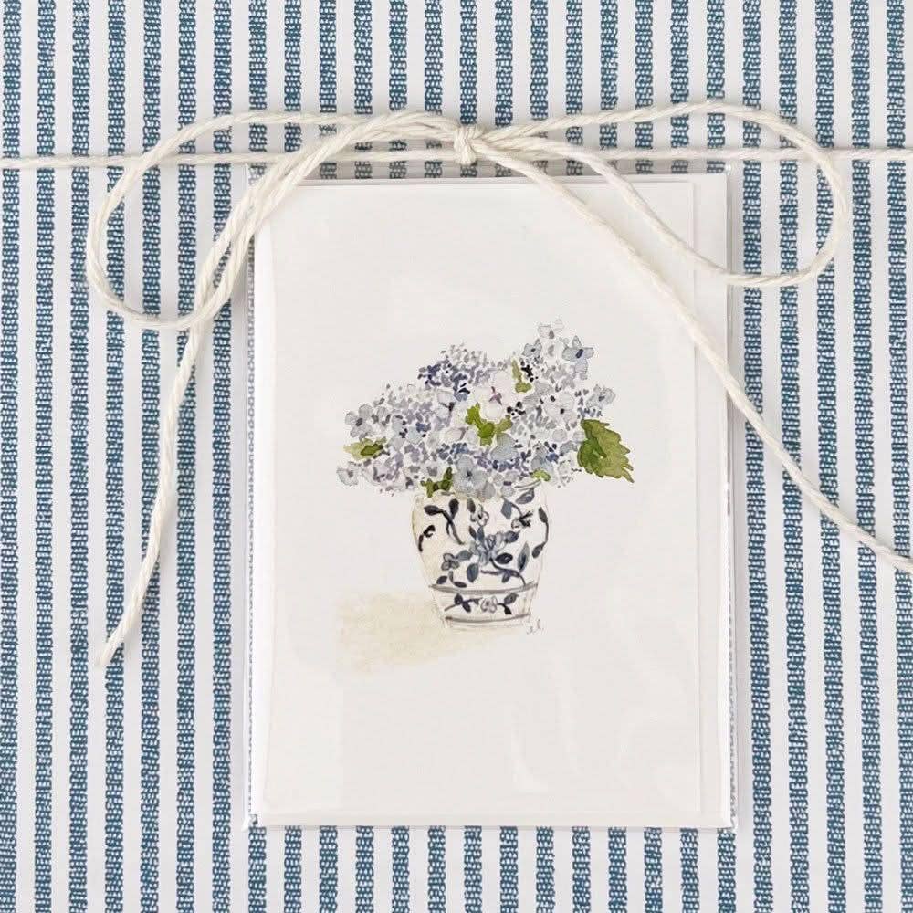 Hydrangea bouquet mini enclosure notecard