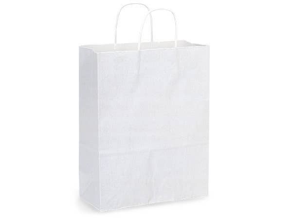 White Kraft Paper Shopping Bags