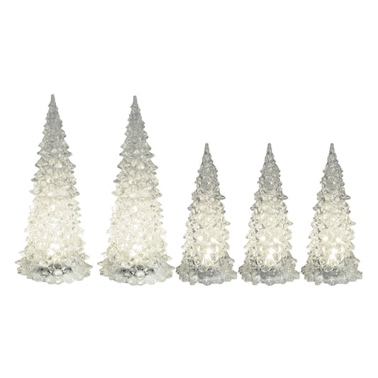Battery Operated Crystal Trees - Set of 5