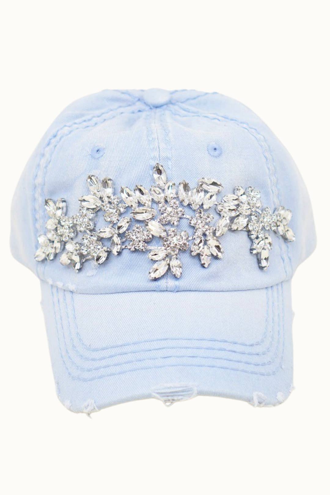 Sunflower Bejeweled Glitz Dad Cap, Adjustable