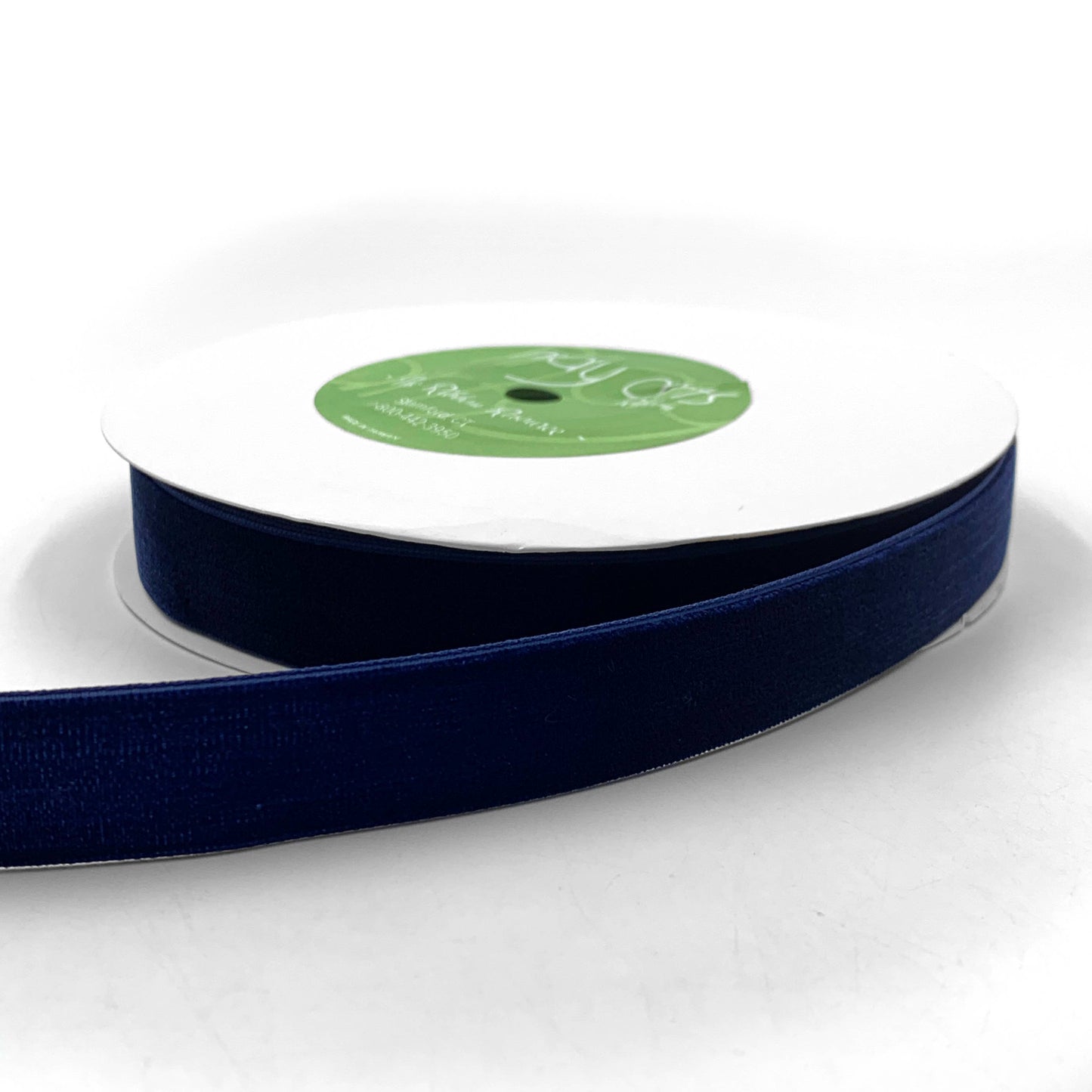 3/4" Navy Blue Classic Woven Velvet Ribbon