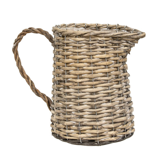 Gray Willow Water Pitcher Planter Basket, Small