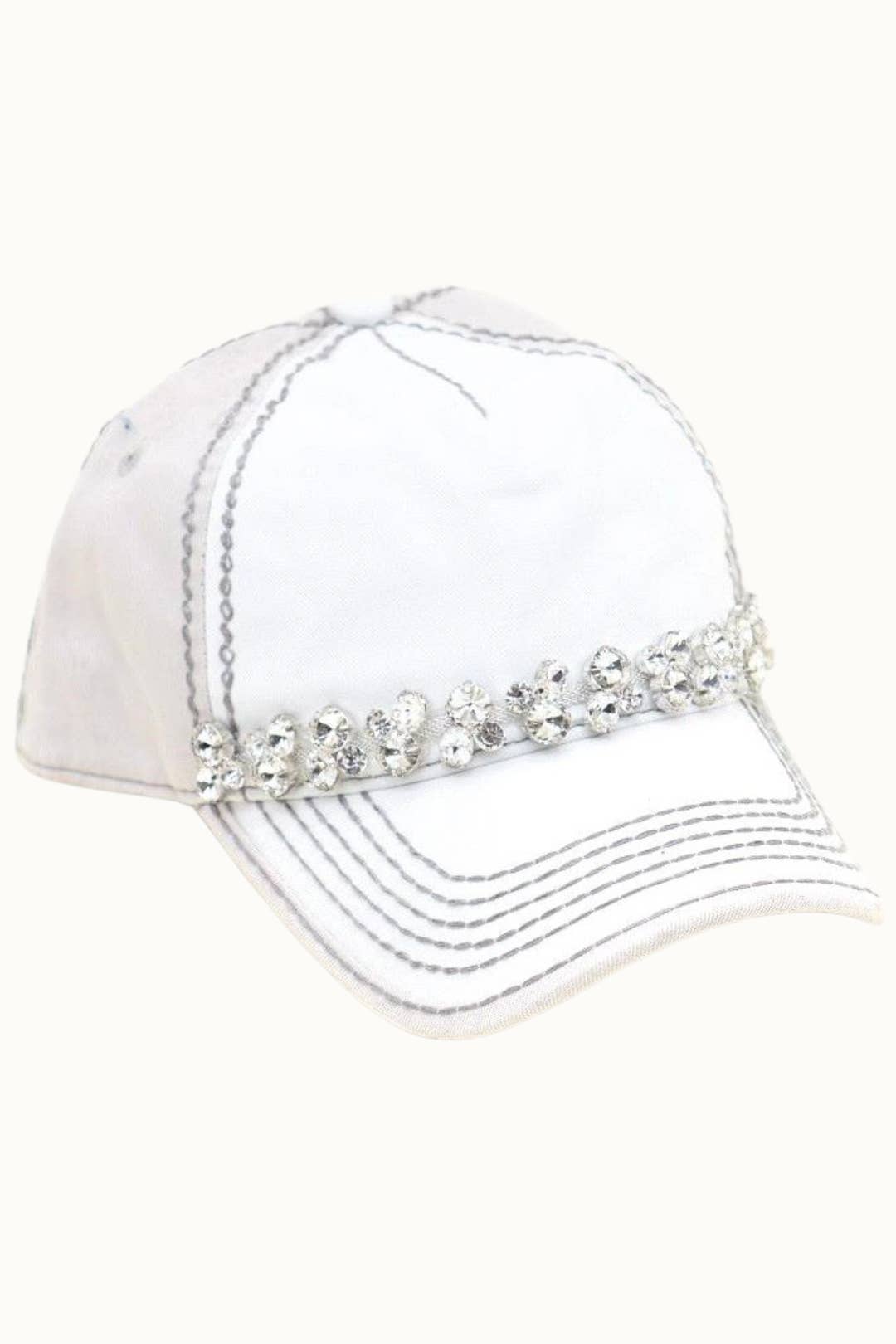 Bejeweled Bling Glitz Two-Toned Cap, Adjustable