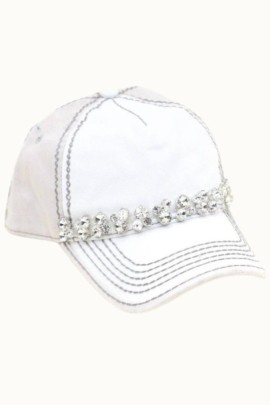 Bejeweled Bling Glitz Two-Toned Cap, Adjustable