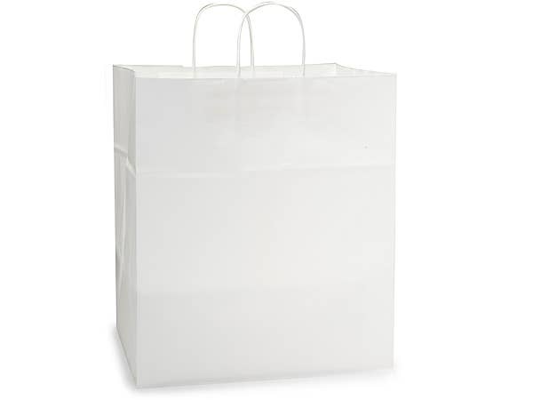 White Kraft Paper Shopping Bags